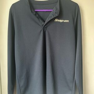 Snap Men's Black Long Sleeve Tee